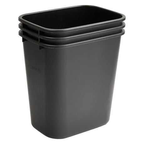 Winco PWR-28K - Waste Baskets - 28 Quart, Black