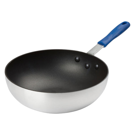 Winco ASFP-11NS - 11" Non-Stick Aluminum Stir Fry Pan with Silicone Sleeve