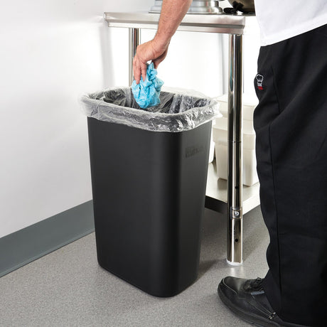 Winco PWR-41K - Waste Baskets - 41 Quart, Black