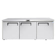 Atosa 72″ Undercounter Refrigerator Three Door - MGF8404GR