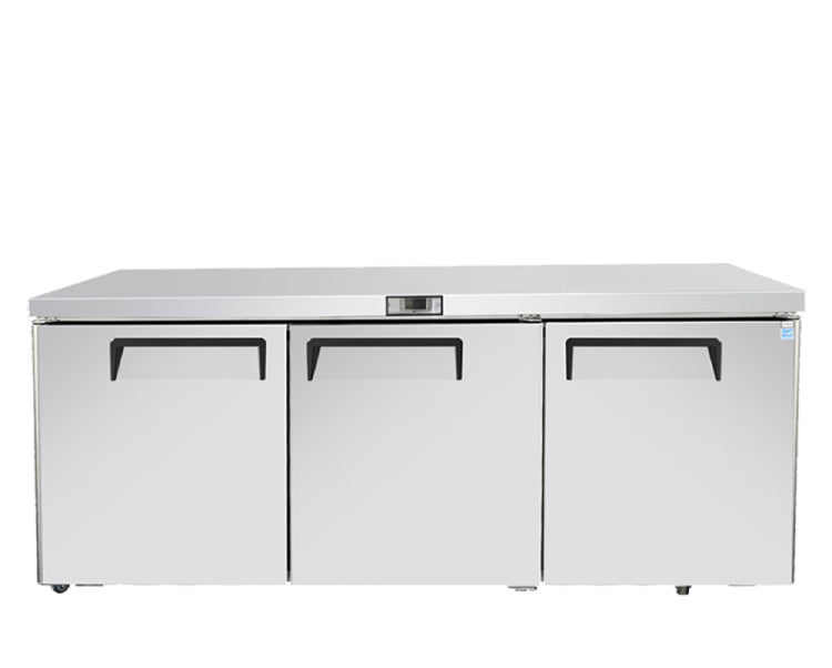 Atosa 72″ Undercounter Refrigerator Three Door - MGF8404GR - VRS Restaurant Equipment & Supply Store