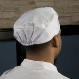 Winco CHPB-3WX - Ventilated Pillbox Hats - White, Large