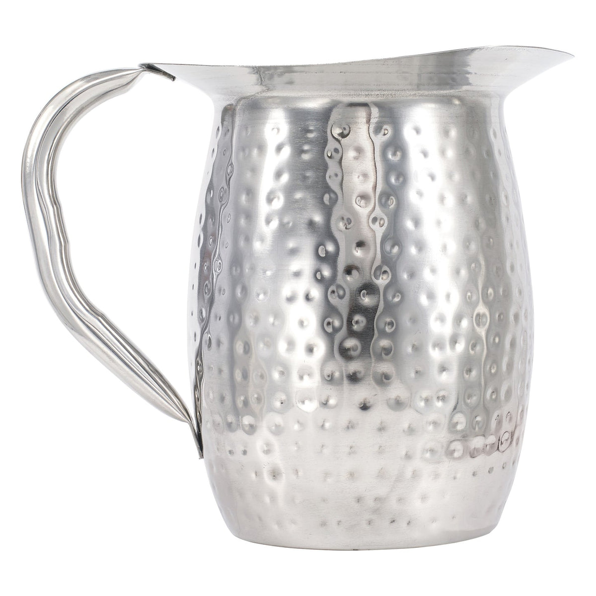 Winco WPB-2H - Hammered Bell Pitcher, Stainless Steel - 2 Quart