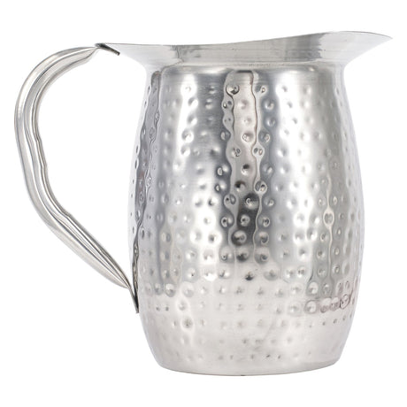 Winco WPB-2H - Hammered Bell Pitcher, Stainless Steel - 2 Quart