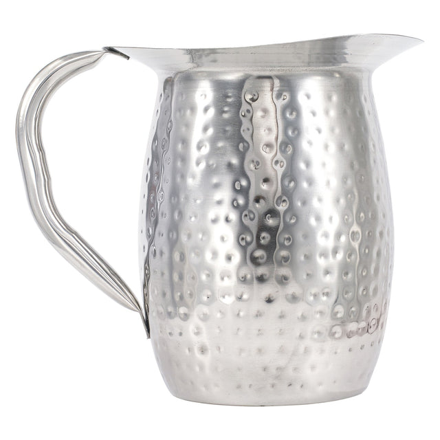 Winco WPB-2H - Hammered Bell Pitcher, Stainless Steel - 2 Quart