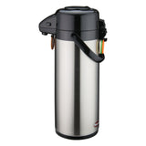 Winco APSP-930 - Stainless Steel Lined Airpot, Push Button - 3 Liter