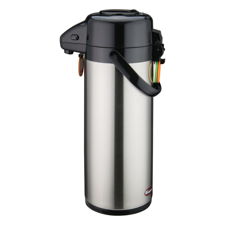 Winco APSP-930 - Stainless Steel Lined Airpot, Push Button - 3 Liter