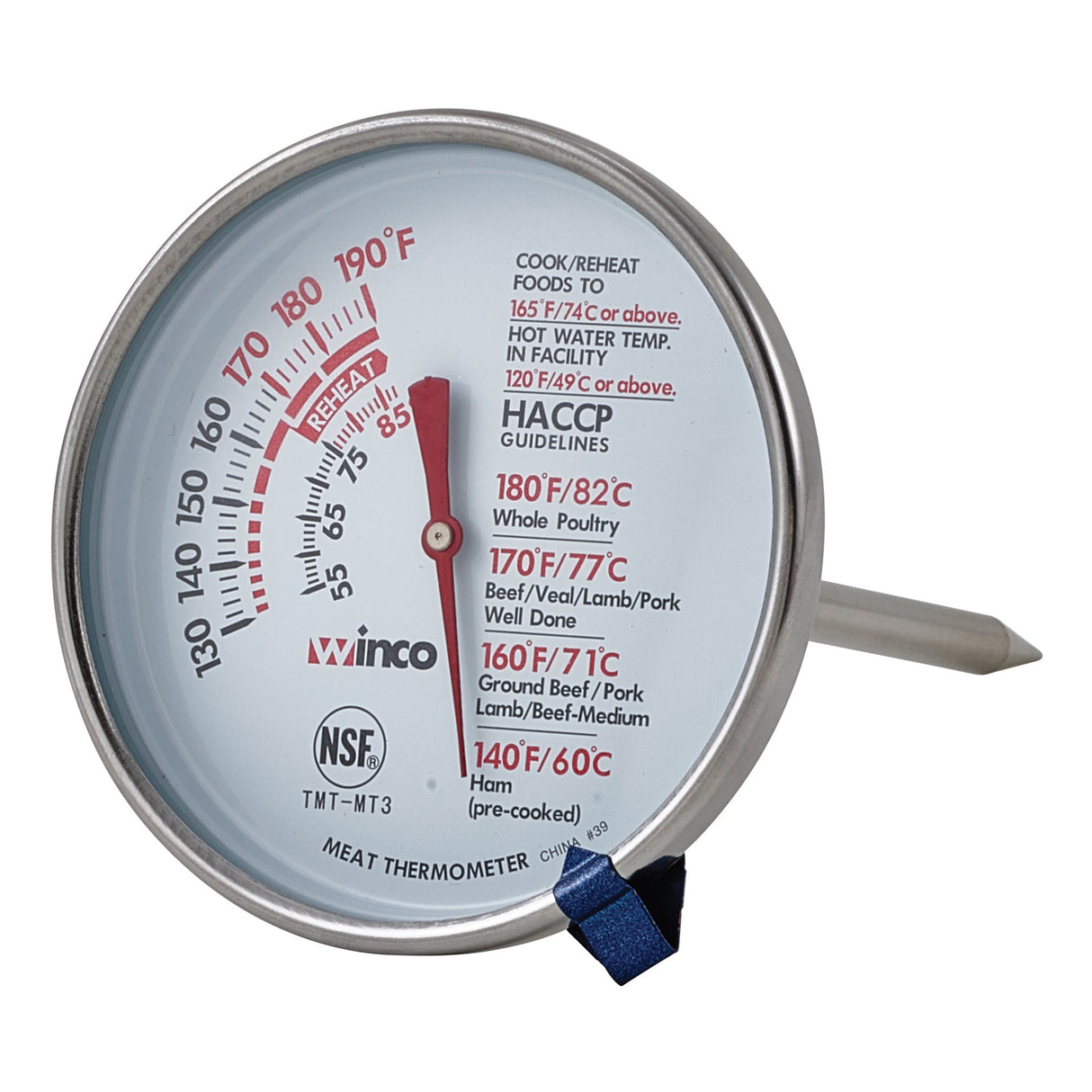 Winco TMT-MT3 - Meat Thermometer - 3"