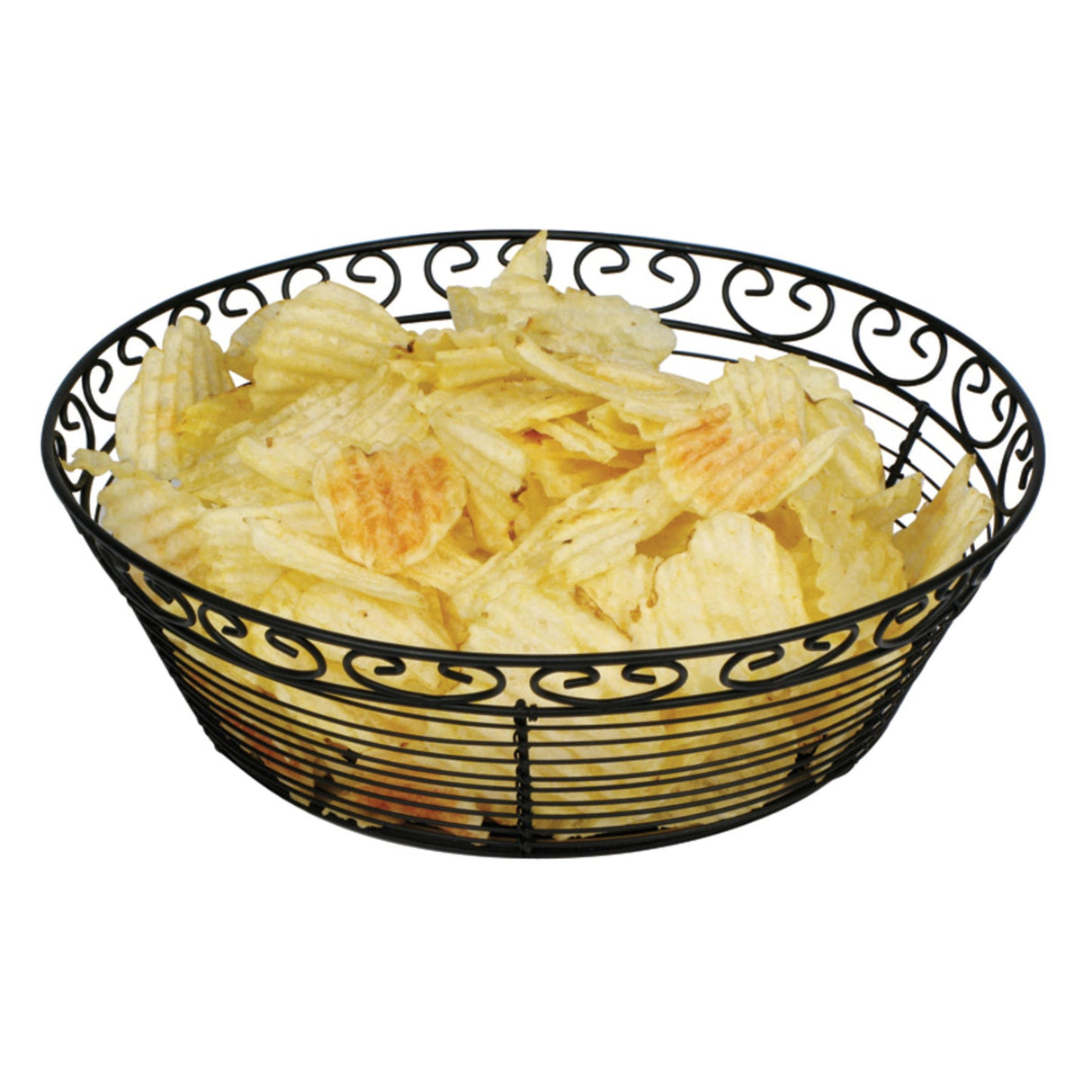 Winco WBKG-10R - 10" Round Wire Serving Basket