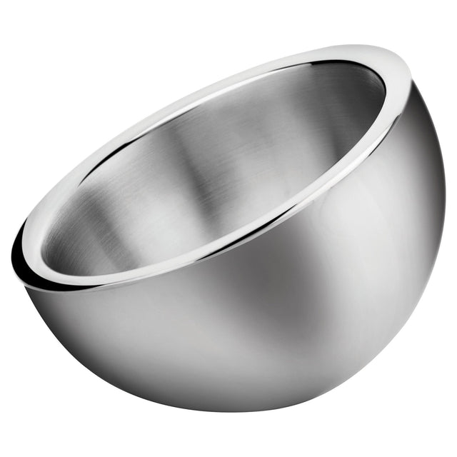 Winco DWAB-L - Double-Wall Angled Display Bowl, Stainless Steel - 2-1/4 Quart
