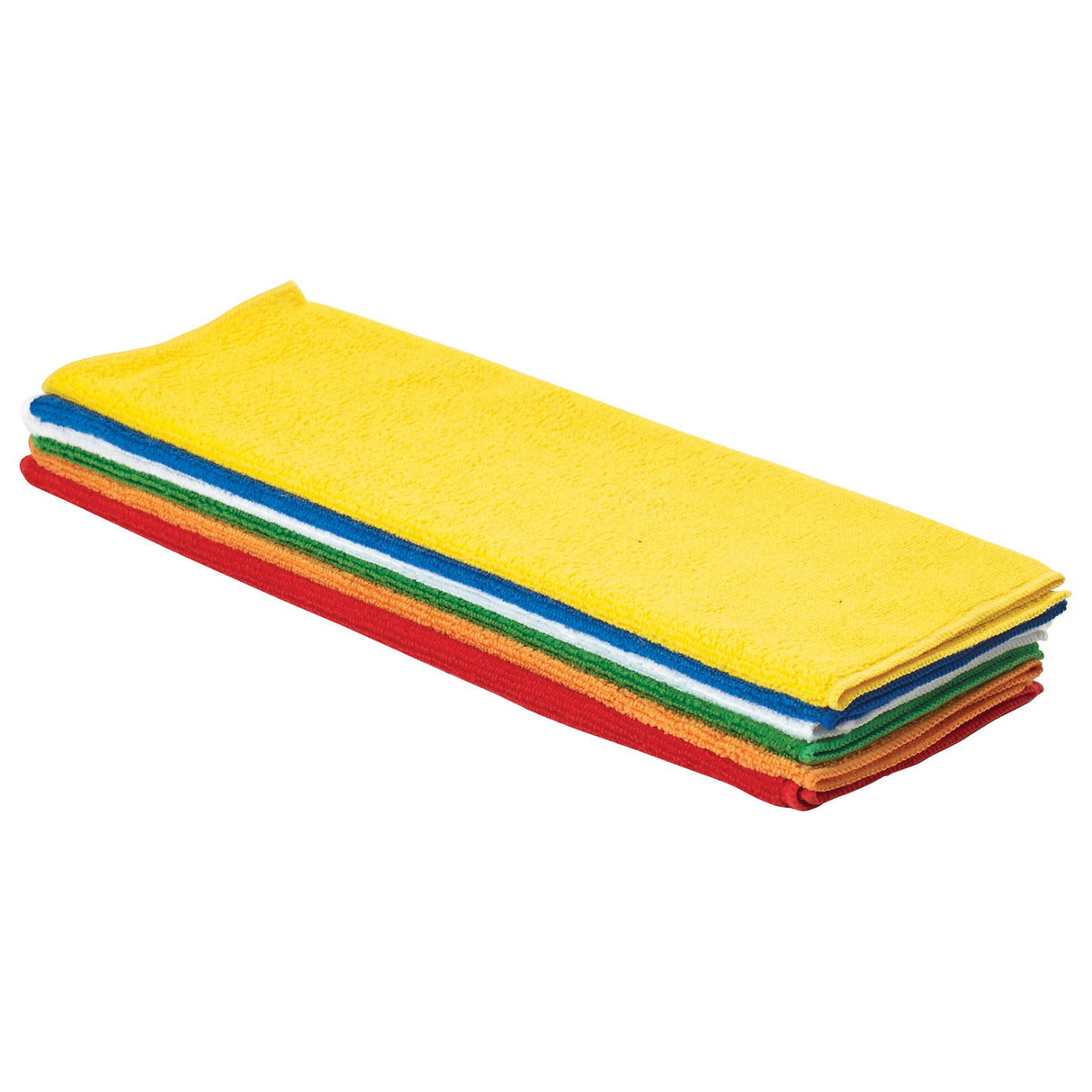 Winco BTM-16AC - Microfiber Towel, 16" x 16", 6 Pack - Assorted