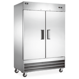 Omcan 54″ Reach-in Freezer, 2 Doors, Stainless Steel, 47 cu.ft. Capacity – 110V, 1HP