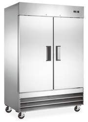 Omcan Aurora 54″ Reach-In Refrigerator, 2 Doors, Stainless Steel, 41 cu.ft. Capacity – 120V, 249W