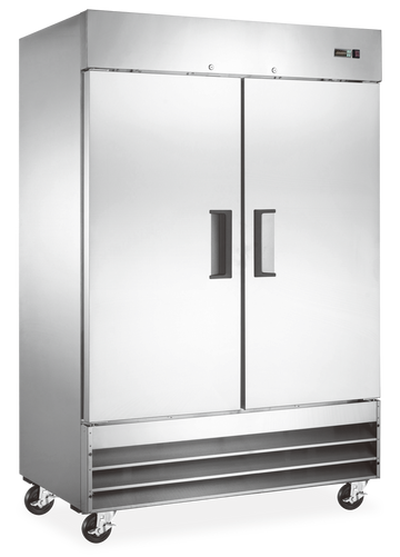Omcan Aurora 54″ Reach-In Refrigerator, 2 Doors, Stainless Steel, 41 cu.ft. Capacity – 120V, 249W
