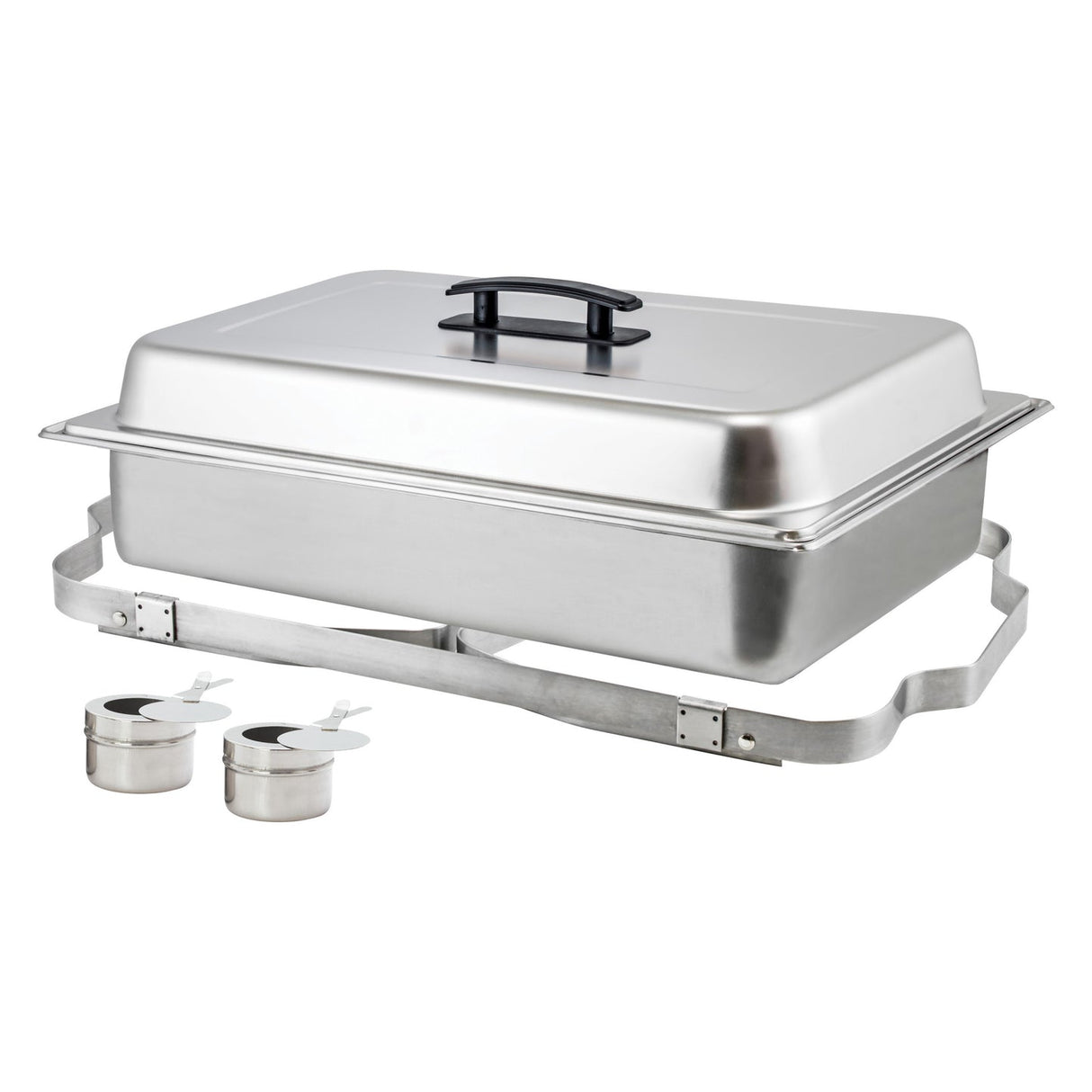 Winco C-4080 - 8 Quart Full-Size Folding Stand Chafer, Stainless Steel