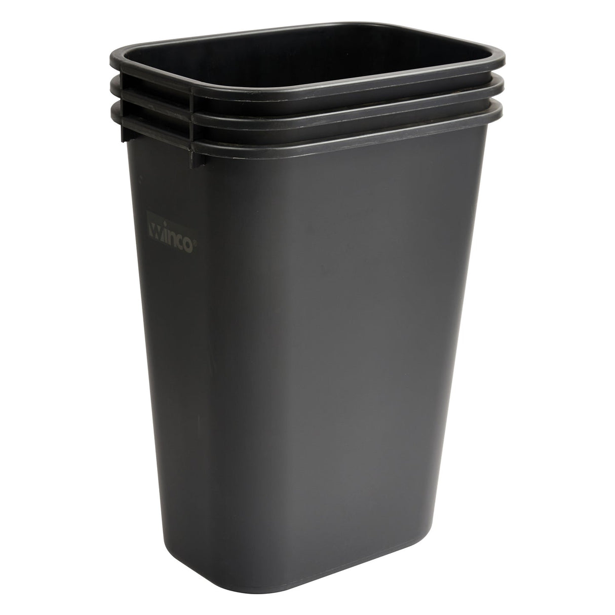 Winco PWR-41K - Waste Baskets - 41 Quart, Black