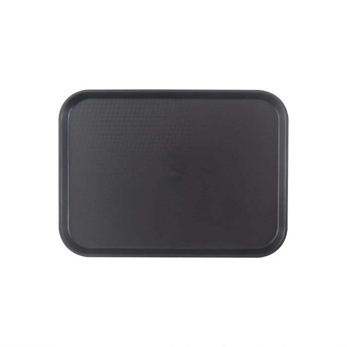 Thunder Group PLFFT1216BK 12 x 16 1/4 in Black Rectangular Polypropylene Fast Food Tray