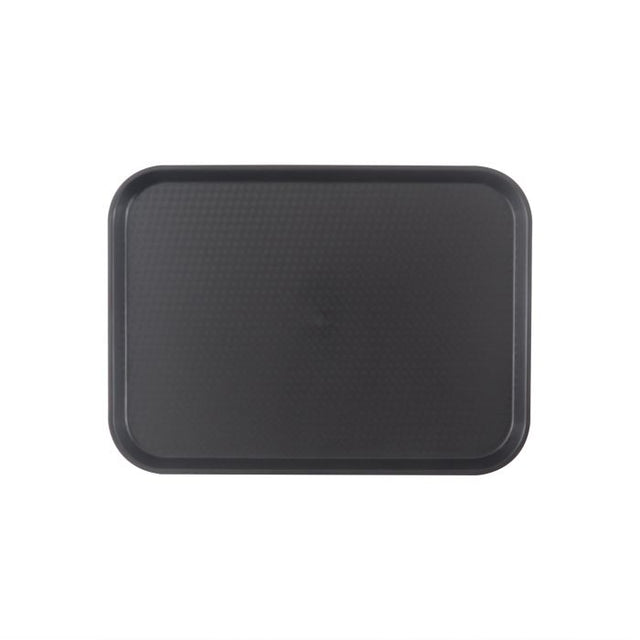 Thunder Group PLFFT1216BK 12 x 16 1/4 in Black Rectangular Polypropylene Fast Food Tray