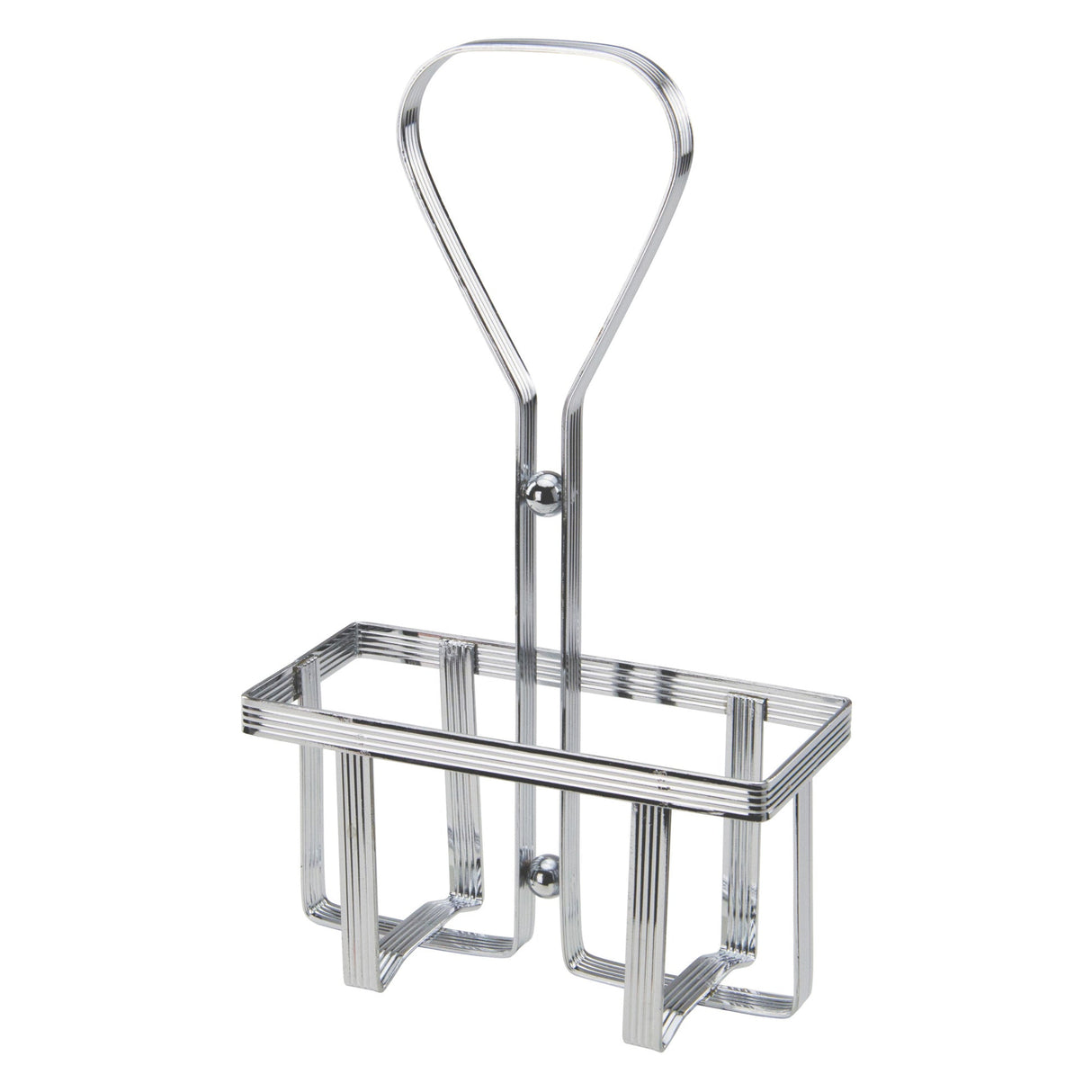 Winco WH-5 - Chrome Plated Cruet Rack for 6 oz Oil/Vinegar Bottles
