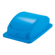 Winco PTCL-23L - Swing Lid for 23 Gallon Slender Trash Cans - Blue