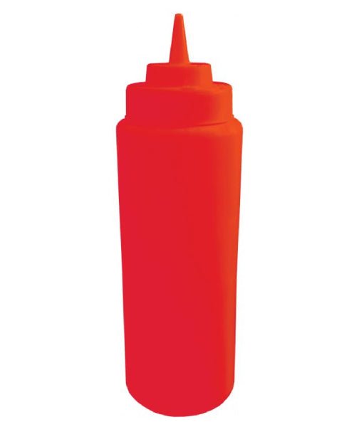 Omcan Canada 40472 24 Oz Red-Ketchup Condiment Squeeze Bottle - Sold By 6/Pack - VRS Restaurant Equipment & Supply Store