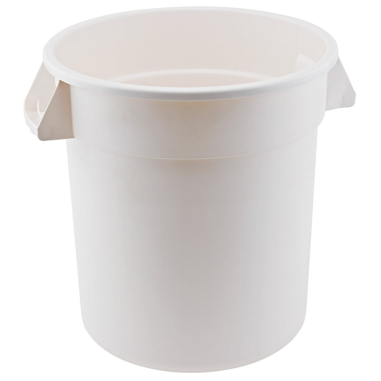 Winco PTC-10W - Heavy-Duty Round Trash Can - White, 10 Gallon