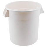 Winco PTC-10W - Heavy-Duty Round Trash Can - White, 10 Gallon