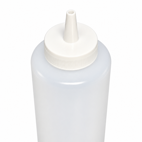 American Chef SB-12C - Regular Squeeze Bottles - 12 oz, Clear, Plastic