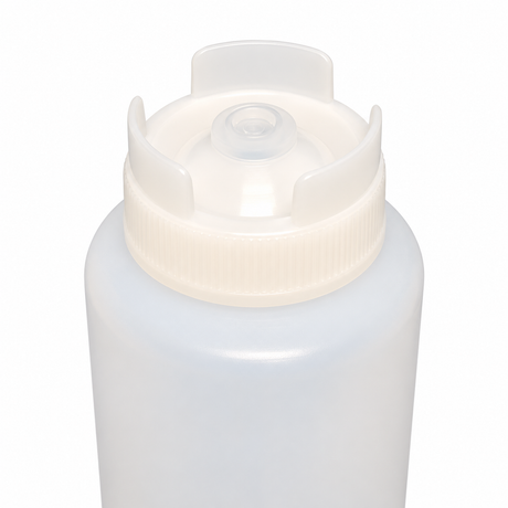 American Chef SB-24H - 24oz FIFO Squeeze Bottles, Wide Mouth, Clear, Plastic