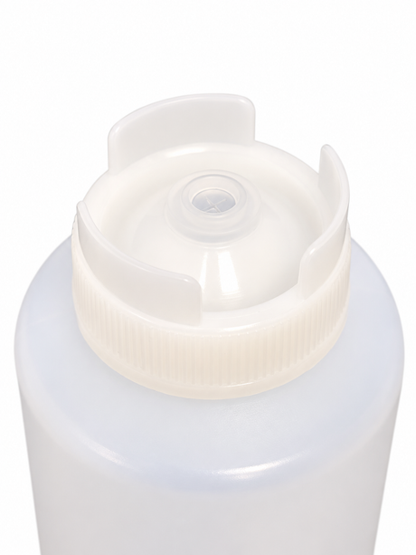 American Chef SB-32H - 32oz FIFO Squeeze Bottles, Wide Mouth, Clear, Plastic
