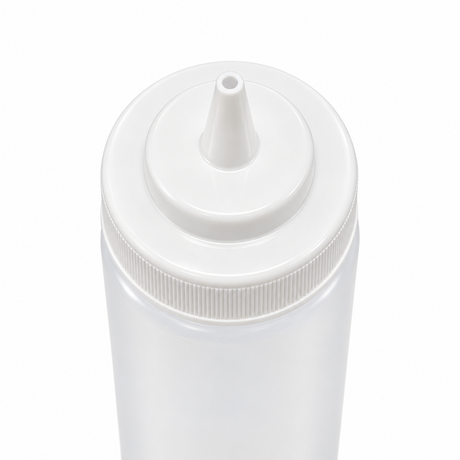 American Chef SBW-16C - 16oz Squeeze Bottles, Wide Mouth, Clear, Plastic
