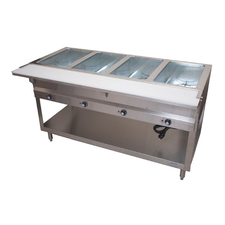 BK Resources Open Well Electric Steam Table 4 Well - 120V 2000W - VRS Restaurant Equipment & Supply Store