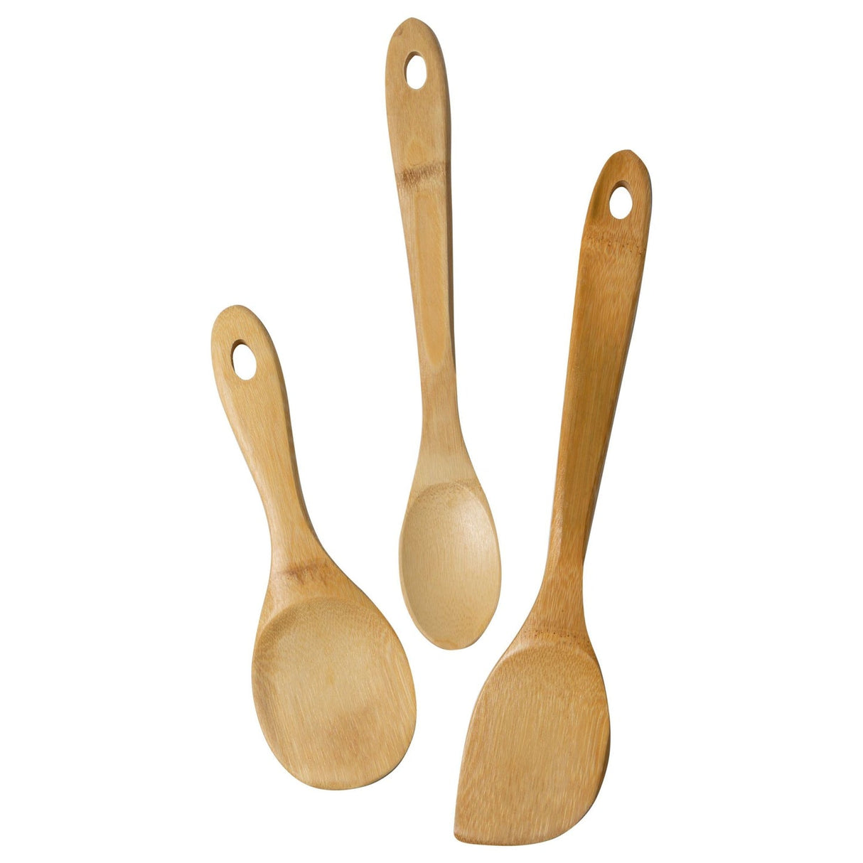 Winco J33-2018 - Joyce Chen Burnished Bamboo Wok Utensils, 3-Piece Stir Fry Set