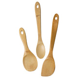 Winco J33-2018 - Joyce Chen Burnished Bamboo Wok Utensils, 3-Piece Stir Fry Set