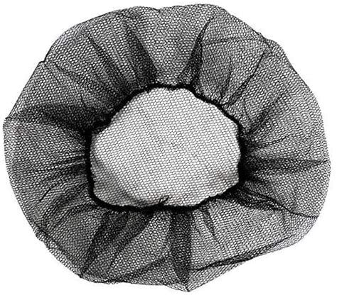 Black Nylon Honeycomb Hairnets 20" Pack of 100