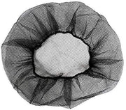 Black Nylon Honeycomb Hairnets 20" Pack of 100