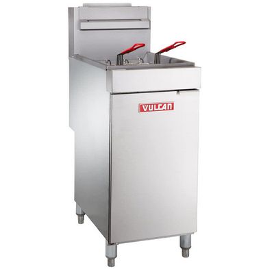 Vulcan LG300 40 Lb Floor Tube Fired Propane Gas Fryer - VRS Restaurant Equipment & Supply Store