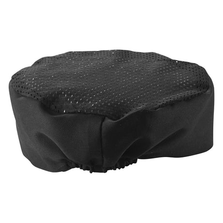 Winco CHPB-3BX - Ventilated Pillbox Hats - Black, Large