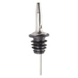 Winco PPM-4 - Metal Pourers, Tapered Spout, Black Plastic Stopper