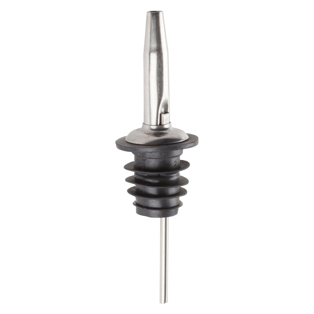Winco PPM-4 - Metal Pourers, Tapered Spout, Black Plastic Stopper