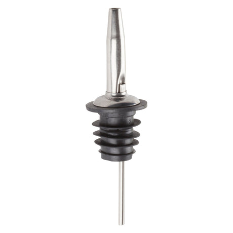 Winco PPM-4 - Metal Pourers, Tapered Spout, Black Plastic Stopper