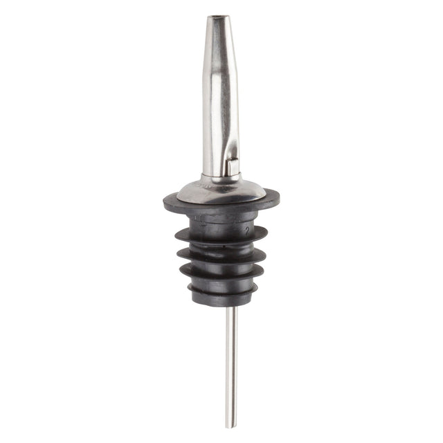 Winco PPM-4 - Metal Pourers, Tapered Spout, Black Plastic Stopper