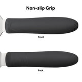 Winco TKPO-7 - Spatula with Offset, Black Polypropylene Handle - 6-1/2" x 1-15/16"