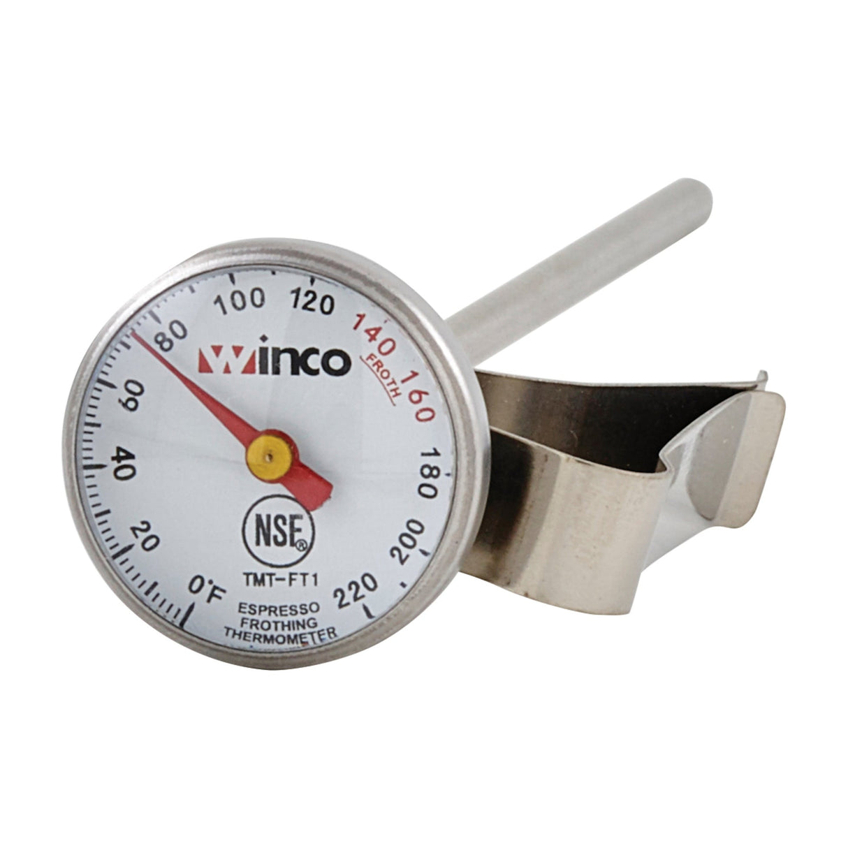 Winco TMT-FT1 - Frothing Thermometer, 1" Dial, 5" Probe