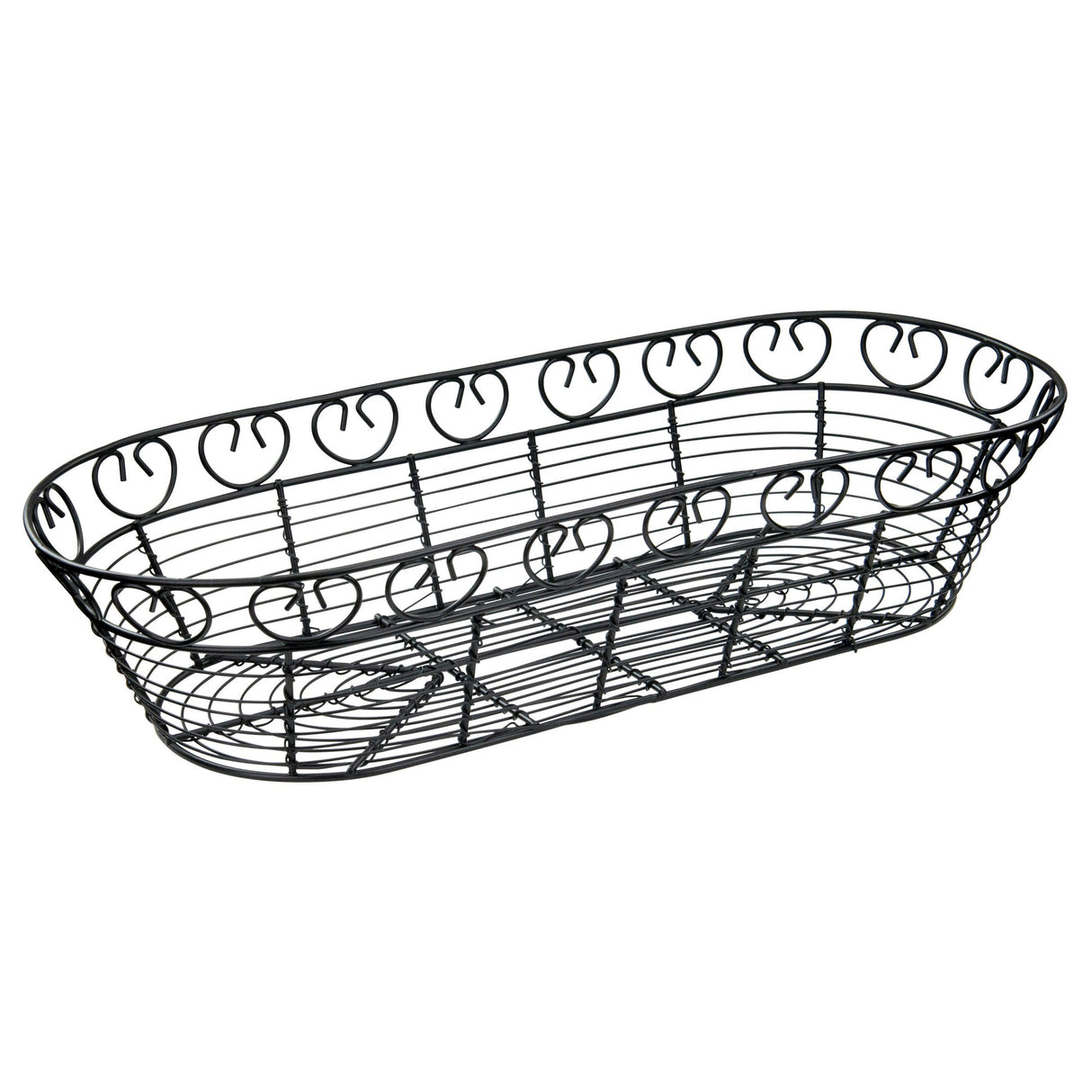 Winco WBKG-15 - 15" Long Oval Wire Serving Basket