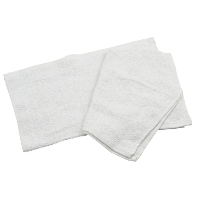 Winco BTW-30 - White Bar Towel, 16" x 19"