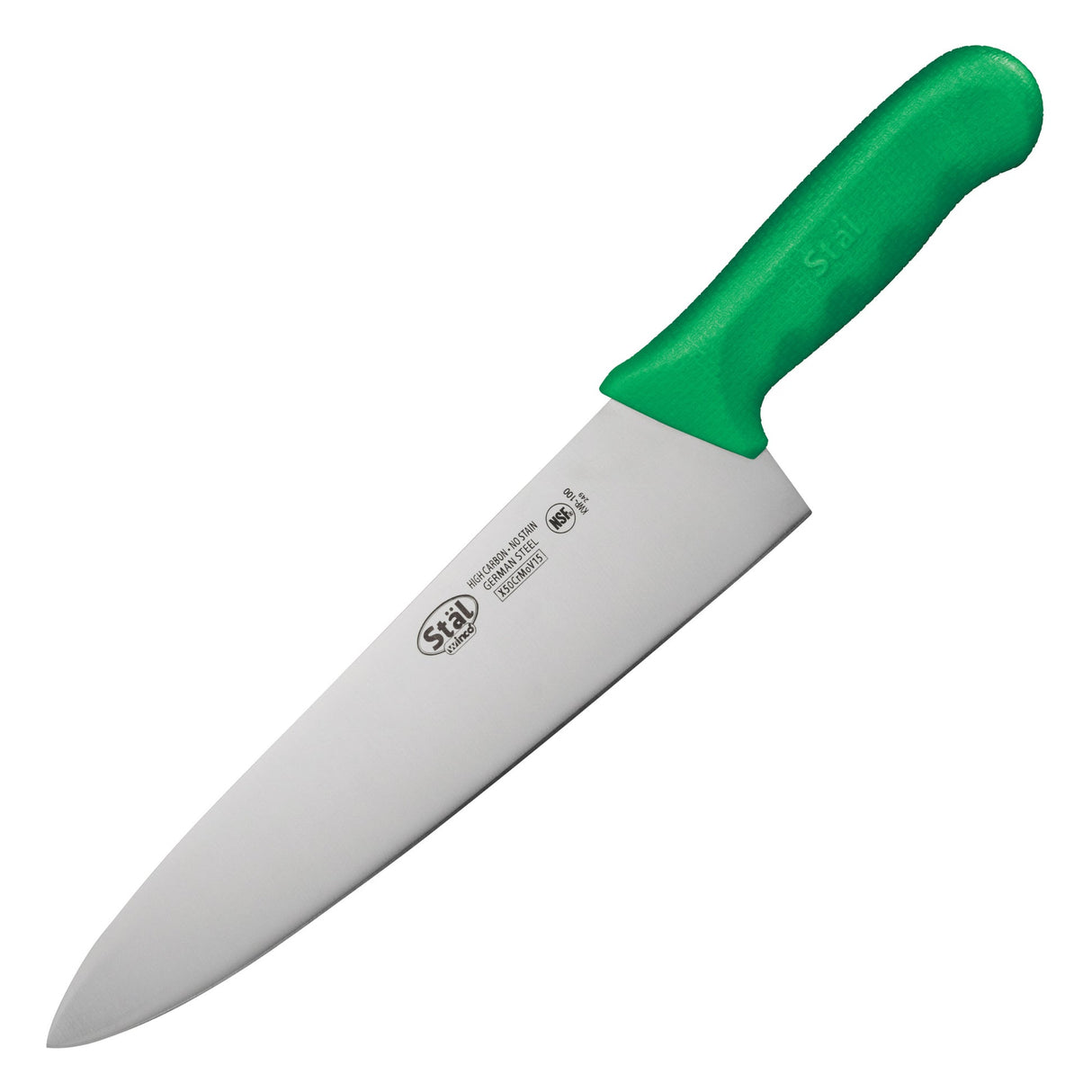 Winco KWP-100G - Stäl 10" Chef's Knife - Green