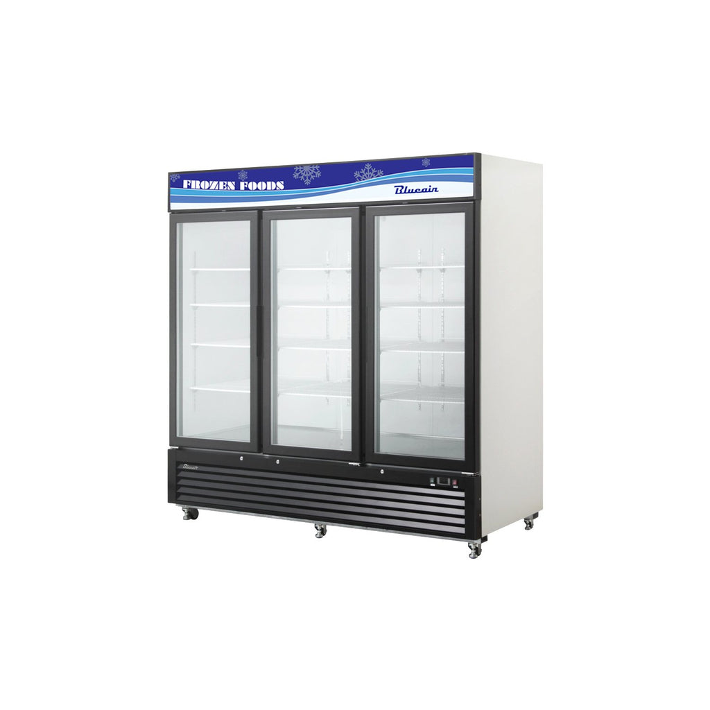 Blue Air BKGF72-HC Glass Door Merchandiser Freezer-Three Door
