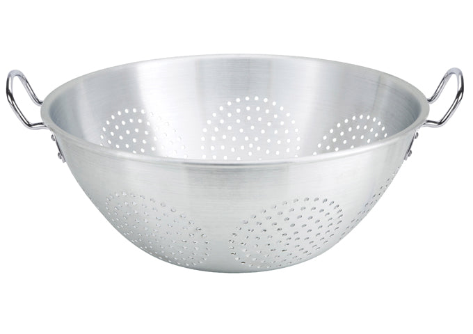 Winco ALO-16H Colander, Chinese-Style with Handles, Aluminum, 16 Qt