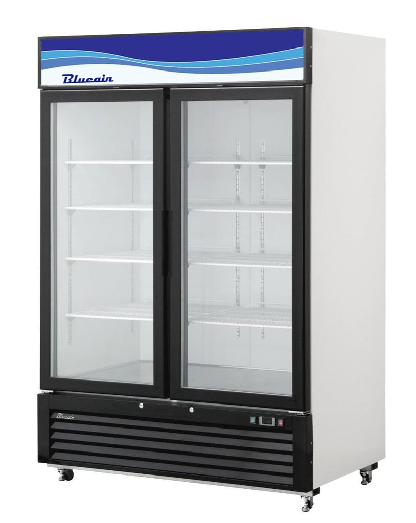 Blue Air BKGM49-HC Glass Door Merchandiser Refrigerator- Two Door